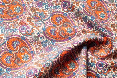 Doku arka plan deseni. Geleneksel Hint Paisley desen. Tekstil, sarma, dekor Dekoratif kenarlık.