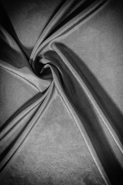 Doku, arka plan, desen. kumaş ipek siyah beyaz. Bu siyah ve beyaz Prizmatik ipek şifon bir kuvars kristali dünyaya bak. Ultra yumuşak ipek dokuma desen bir kalıptır