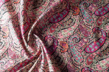 Doku arka plan deseni. Paisley vintage çiçek motifi sorunsuz etnik. Soyut dantel modeli. Taklit bir tekstil fabrikası. Renkli duvar kağıdı el boyaması