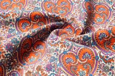 Doku arka plan deseni. Geleneksel Hint Paisley desen. Tekstil, sarma, dekor Dekoratif kenarlık.