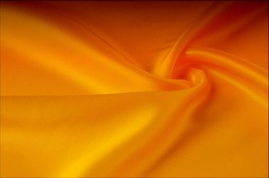 Doku, arka plan, desen. Kırmızı, sarı altın tonları ipek kumaş, metin alanı. Doğal doku üzerinde dayalı altın saten doku, kırmızı ipek arka plan