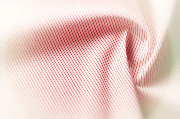 Textura Patrón Fondo Tela Algodón Blanco Rayas Rojas Resumen Geométrico —  Fotos de Stock