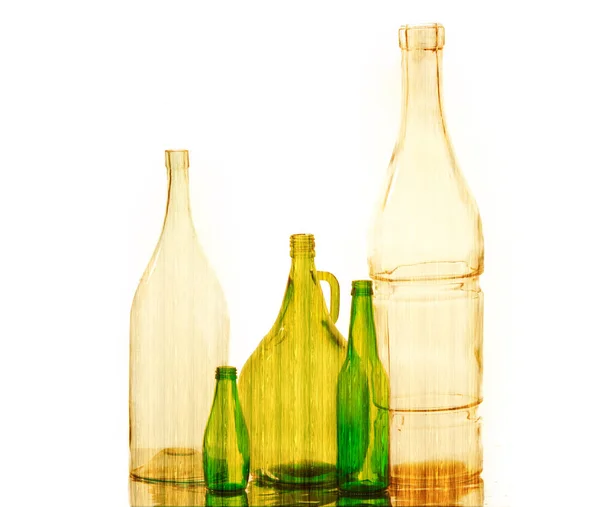 Botellas Vacías Foto Estudio —  Fotos de Stock