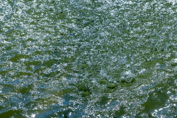 Textura Fundo Padrão Água Nas Piscinas Spray Fonte Fonte Piscina — Fotografia de Stock