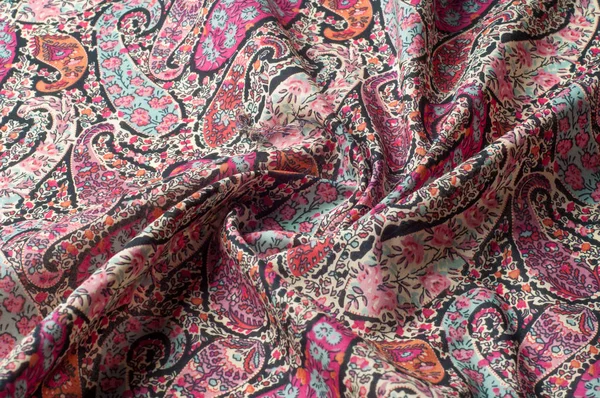 Doku arka plan deseni. Paisley vintage çiçek motifi sorunsuz etnik. Soyut dantel modeli. Taklit bir tekstil fabrikası. Renkli duvar kağıdı el boyaması