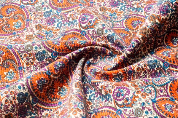 Текстура Фона Традиционный Индийский Рисунок Пейсли Декоративная Граница Текстиля Обертывания — стоковое фото
