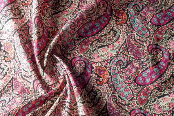 Doku Arka Plan Deseni Paisley Vintage Çiçek Motifi Sorunsuz Etnik — Stok fotoğraf