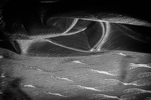 Doku, arka plan, desen. bir desenli ipek kumaş. Siyah renk. Gece ve yıldızlı gökyüzü çarpıcı, siyah metalik çiçek brocade almak bu siyah renk olarak karanlık.