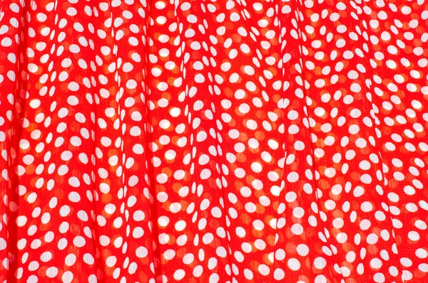 Doku, arka plan, desen. Bayan elbise modelleri. Pamuk Kumaş bezelye ile kırmızı