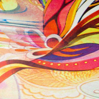 Kumaş renkleri soyutlama, sarı, mavi, mavi, kırmızı çizgiler bir deseni ile. Fotoğraf stüdyosu