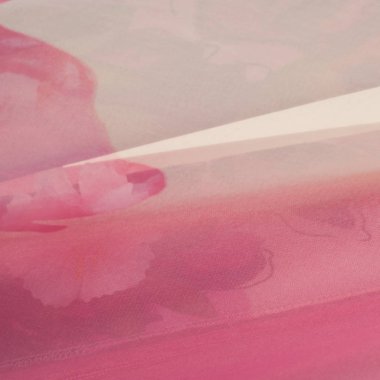 Pembe kumaş çiçek işlemeli. doku. Stüdyo fotoğrafı