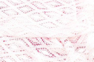 Doku arka plan deseni. Dantelli beyaz kumaş. Beyaz arka plan üzerinde el dantel. Beyaz guipure, nakış kumaş bir gelinlik, kartpostal, fotoğraf duvar kağıtları, afiş için,