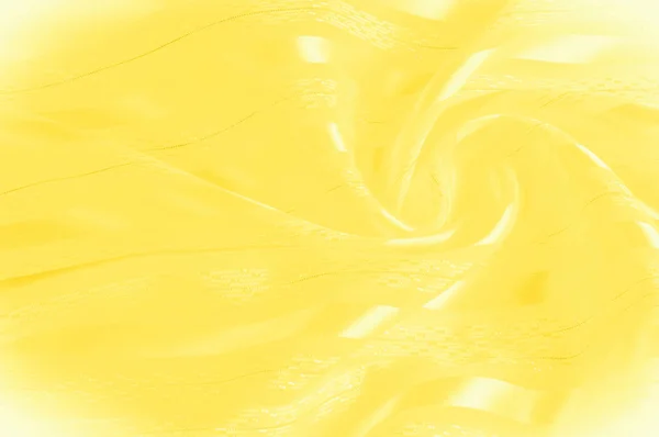 Υφή Φόντου Φαντασία Κίτρινο Μεταξωτό Ύφασμα Ένα Ελαφρύ Λωρίδα Κιτρινωπό — Φωτογραφία Αρχείου