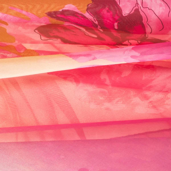 象眼細工の花のピンク色の生地 テクスチャです スタジオで撮影 — ストック写真