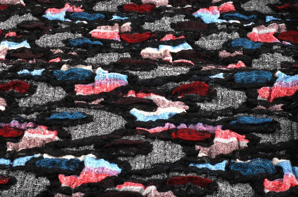 텍스처 패턴입니다 부드럽고 따뜻한 아늑한 스카프 바느질에서 옷감의 스크랩 — 스톡 사진