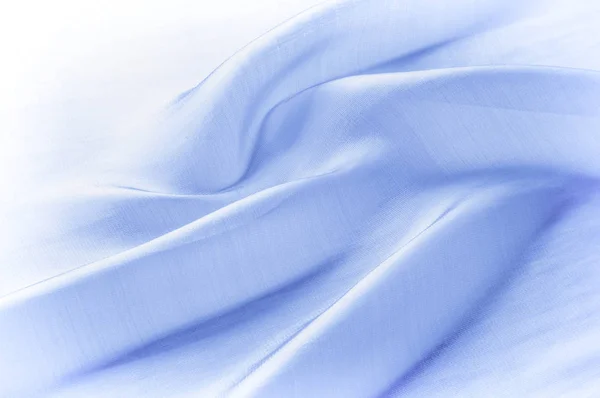 Textura Pozadí Vzor Modré Hedvábné Tkaniny Hladká Elegantní Modrá Hedvábí — Stock fotografie