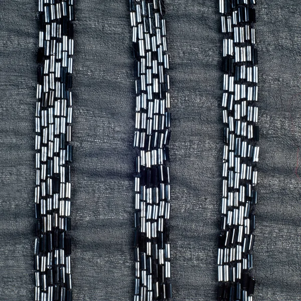 Fabric Color Black Beads Photography Studio Texture Ebon Sable Smutty — Stock Photo, Image