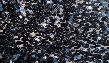 Kumaş dokusu, arka plan, siyah payetli