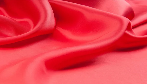Червона шовкова тканина — стокове фото