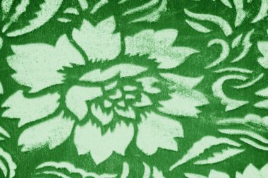 velor green fabric Velvet pattern carved from under an uncircumc clipart