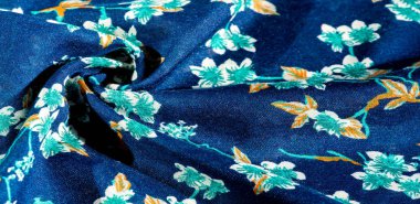 Doku, arka plan, desen, f yeşil renkleri ile kumaş mavi