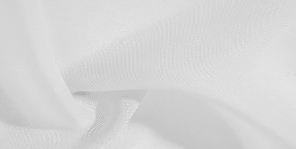 Pola latar belakang tekstur kain sutra putih. Alat sutra ini — Stok Foto