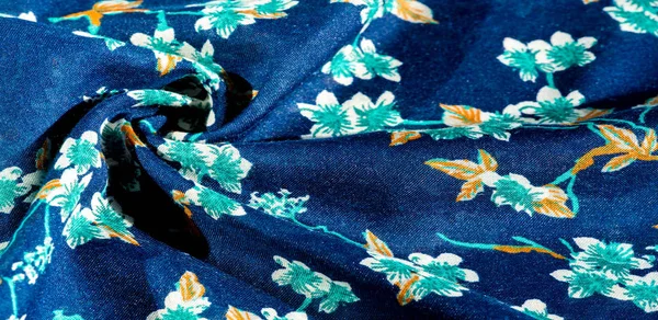 Doku, arka plan, desen, f yeşil renkleri ile kumaş mavi