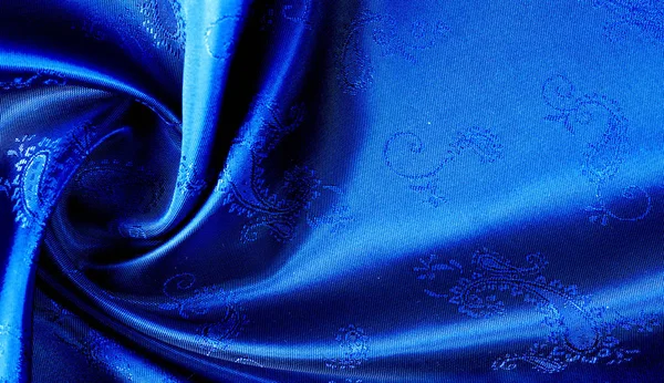Doku, arka plan, desen Bir pai ile Mavi ipek şifon kumaş — Stok fotoğraf