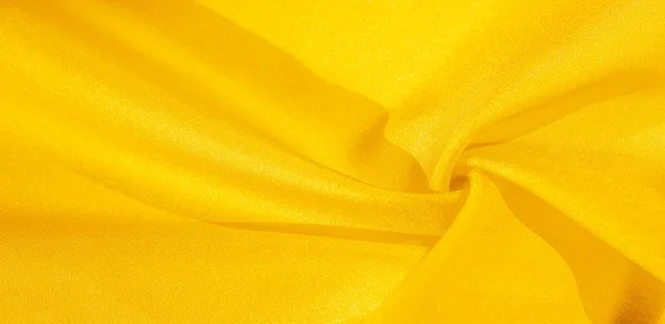 Texture, fond, motif, tissu de soie jaune. Cette soie... — Photo