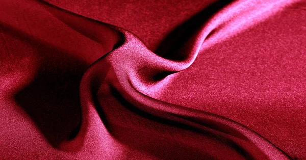 Fundo, padrão, textura, papel de parede, tecido de seda vermelha. Adicionar um — Fotografia de Stock