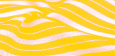 ipek çizgili kumaş. sarı beyaz çizgiler. Bu güzel, süper