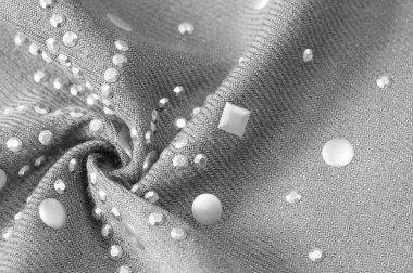 doku, desen, arka plan. Metalli Kadın Gri Yün Eşarp