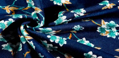 Doku, arka plan, desen, f yeşil renkleri ile kumaş mavi