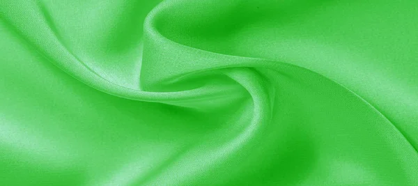 Background texture, pattern. Green emerald silk fabric. This wil — Stock Photo, Image