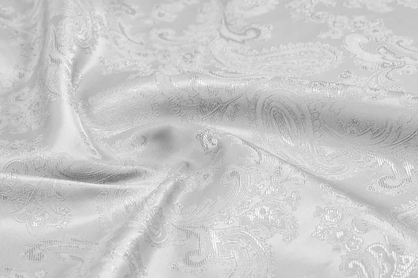 Tekstura, tło, jedwabna tkanina czarny biały kolor luksusowe miękkie — Zdjęcie stockowe