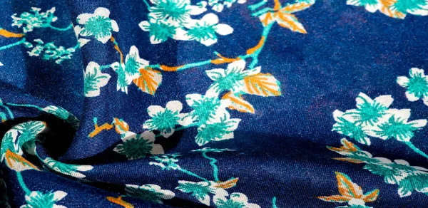 Doku, arka plan, desen, f yeşil renkleri ile kumaş mavi