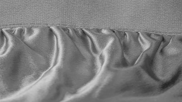 Vzorované tkaniny s šedou texturou. Tato všestranná látka má mámu — Stock fotografie