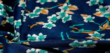 Doku, arka plan, desen, f yeşil renkleri ile kumaş mavi