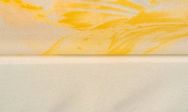 Doku, arka plan, desen, ipek kumaş, bir g sarı çiçekler