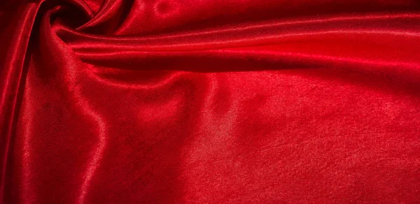 Texture, fond, motif, tissu de soie de couleur rouge. Cette ado — Photo