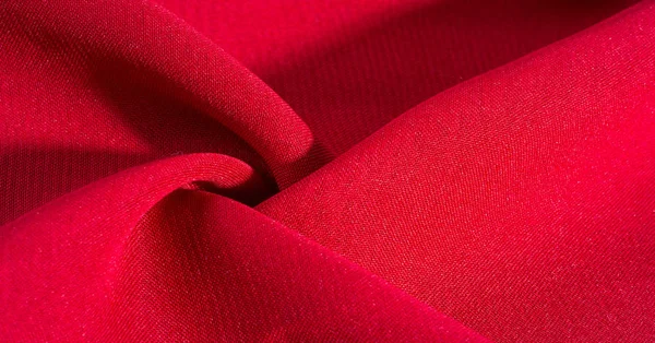 Textura, fondo, patrón, tela de seda roja carmesí — Foto de Stock