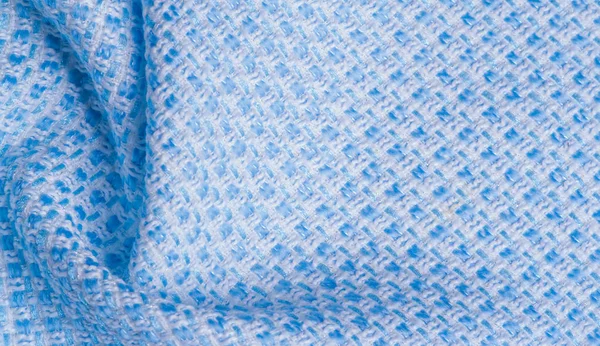 Textura, tela, patrón. Tejido grande de hilos azules y blancos , — Foto de Stock