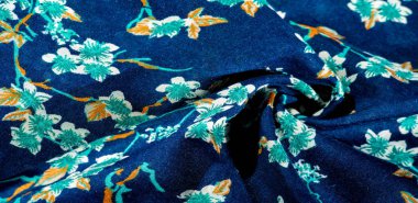 Doku, arka plan, desen, f yeşil renkleri ile kumaş mavi