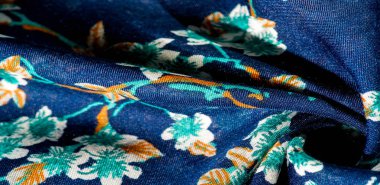 Doku, arka plan, desen, f yeşil renkleri ile kumaş mavi