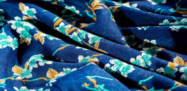 Doku, arka plan, desen, f yeşil renkleri ile kumaş mavi