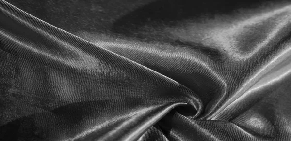 Texture, fond, motif, tissu en soie noir. Cet adorable — Photo