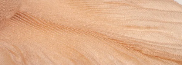 Texture, background, pattern, beige corrugation silk crushed fab — Stock Photo, Image