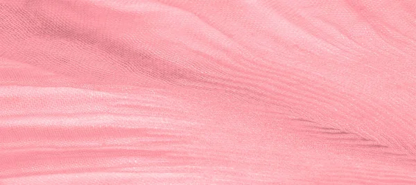 Текстура, фон, візерунок, рожевий шовк гофрований подрібнений казковий — стокове фото