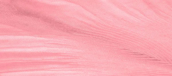 Textura, fundo, padrão, seda rosa corrugado fabri esmagado — Fotografia de Stock