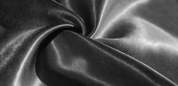 Tekstura, tło, wzór, jedwabna tkanina w kolorze czarnym. Ten adorabl — Zdjęcie stockowe